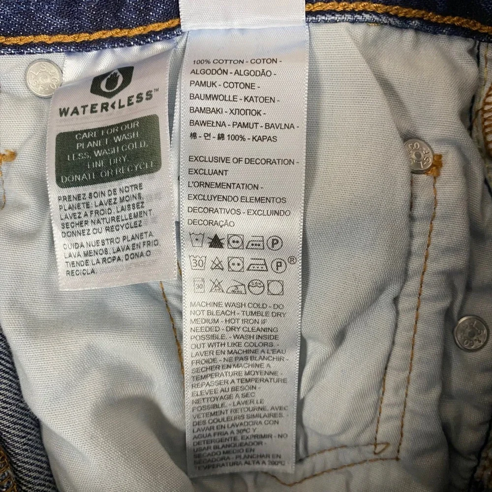 Levis 501 Original Straight Leg Button Fly Jeans Mens 26 Blue‎ Indigo